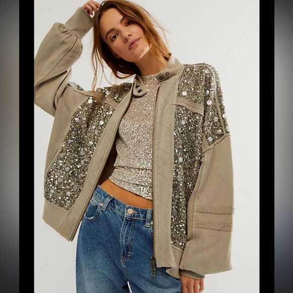 Free People Tops - Free People Sparkle Sweatshirt
